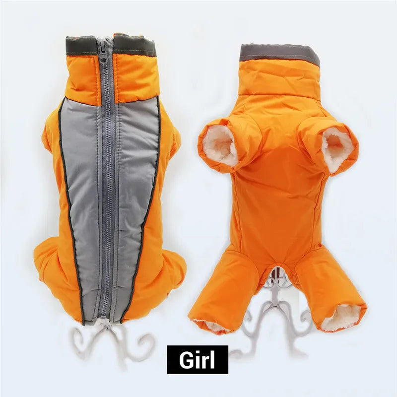 Reflective Waterproof Winter Dog Overalls Jumpsuit