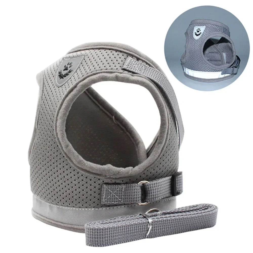 Reflective Escape-Proof Cat Harness and Leash Set