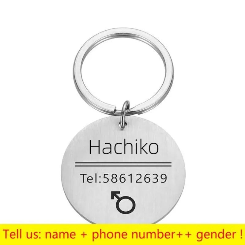 Personalized Engraved Pet ID Tag Bone Shape