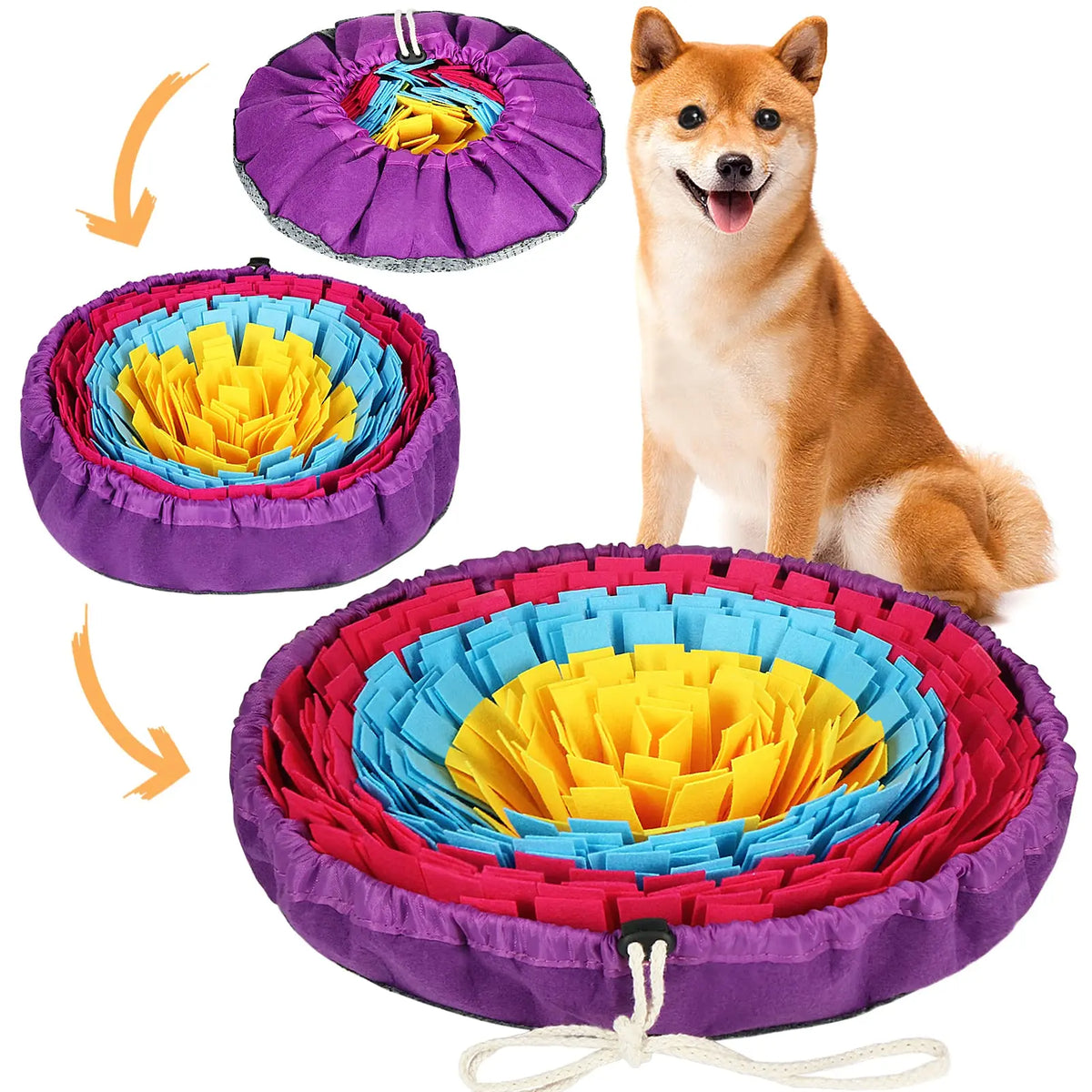 Interactive Dog Snuffle Mat for Foraging and Boredom