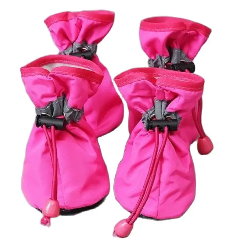 Waterproof Anti-Slip Pet Dog Shoes 4-Piece Set