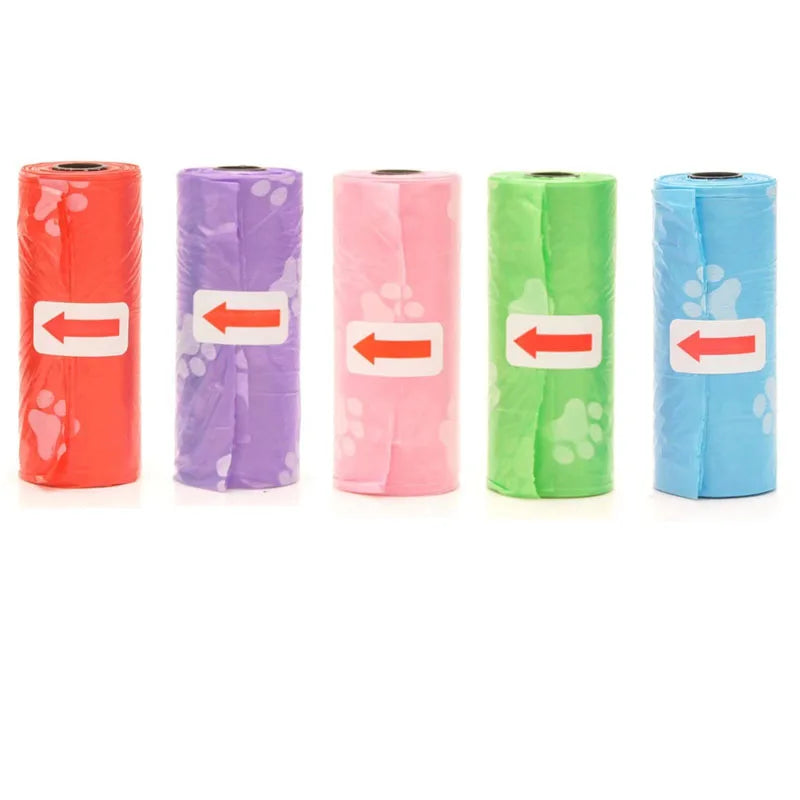 Disposable Dog Poop Bags with Dispenser and Leash Clip