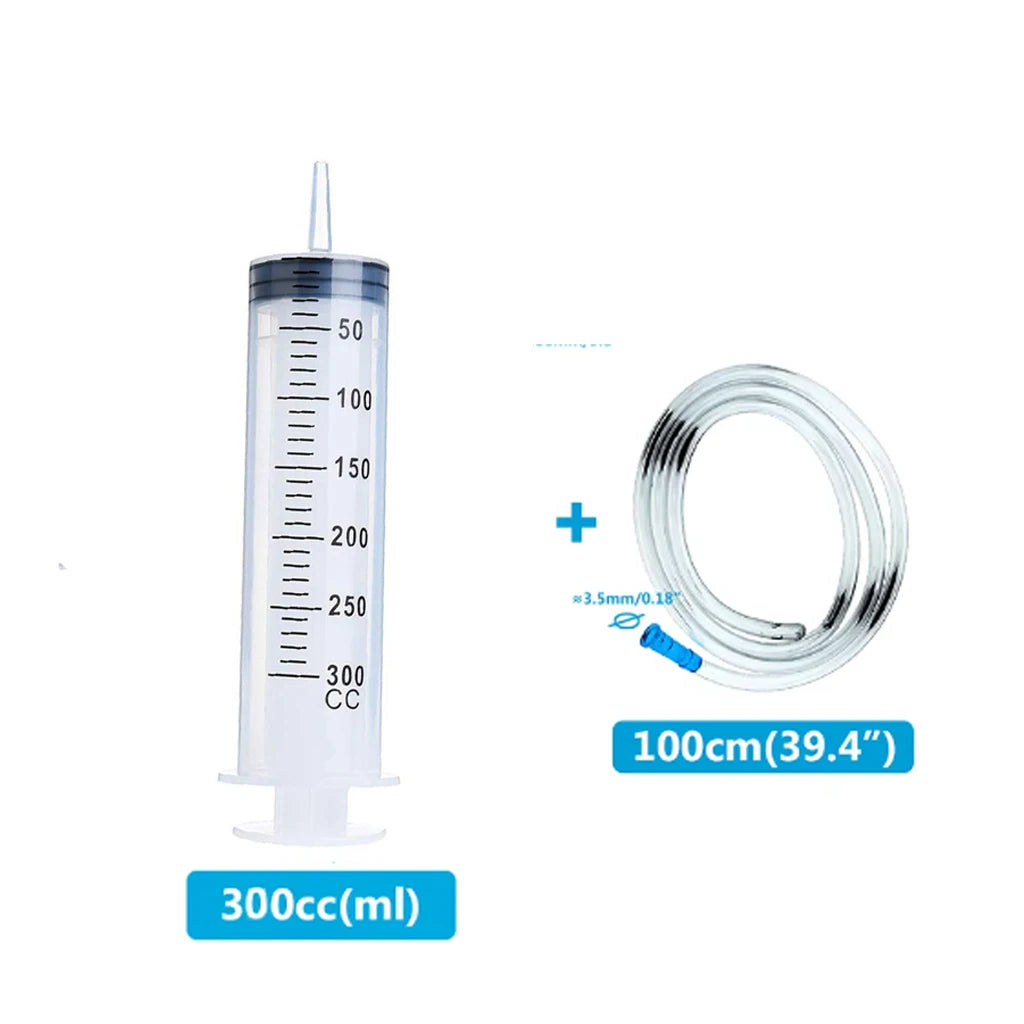 Large Capacity Pet Feeding and Liquid Syringe with Hose