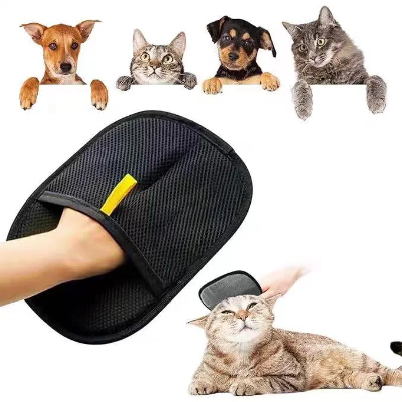 Double-Sided Pet Hair Removal and Grooming Glove