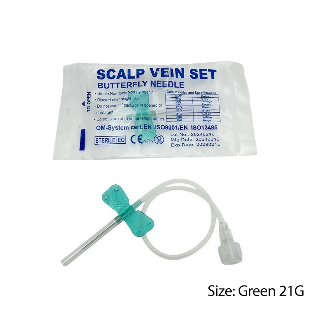50 Pack Disposable Butterfly Pet Blood Infusion Needles