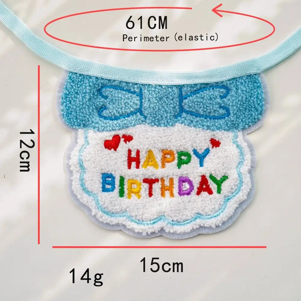 Cute Puppy And Kitten Birthday Hat And Scarf Set