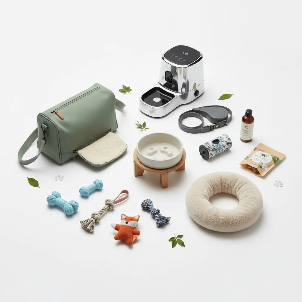 Silver and black automated pet feeder with sleek modern design made of durable materials from new arrivals collection