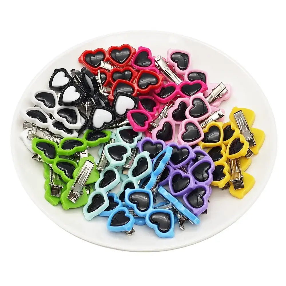 100pcs Cute Heart Pet Hair Clips Grooming Accessories