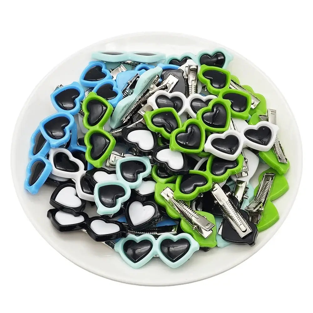 100pcs Cute Heart Pet Hair Clips Grooming Accessories