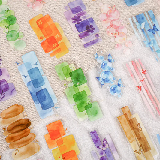 20 Piece Watercolor Theme Decorative Sticker Set