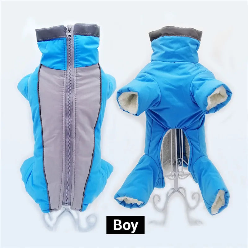 Reflective Waterproof Winter Dog Overalls Jumpsuit