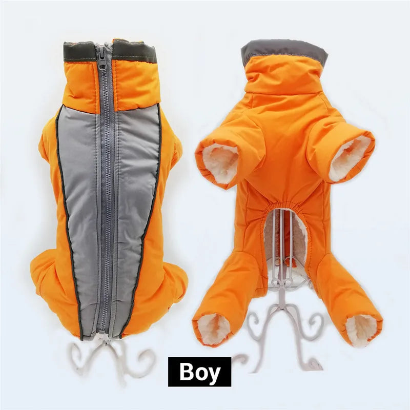 Reflective Waterproof Winter Dog Overalls Jumpsuit
