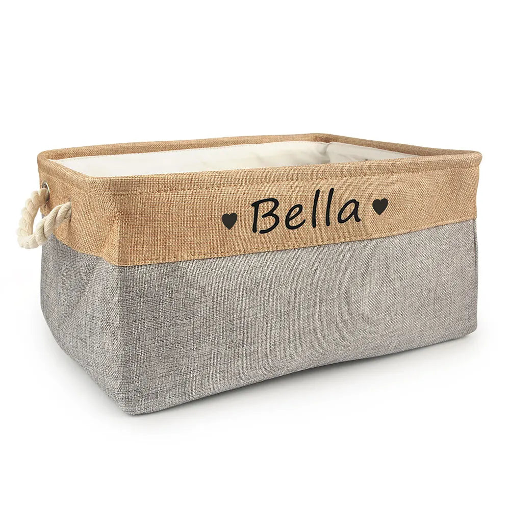 Custom Personalized Dog Toy Basket and Pet Storage Box