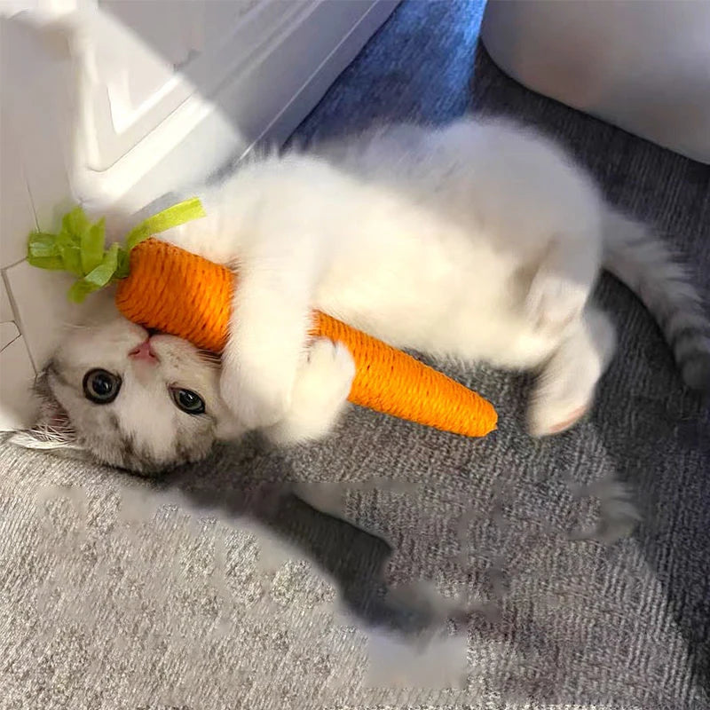 Carrot Chew Resistant Cat Teething Toy