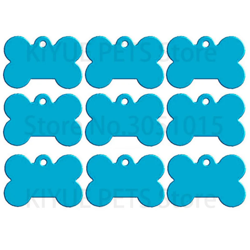 Personalized Engraved Bone Dog ID Tags 100 Pack