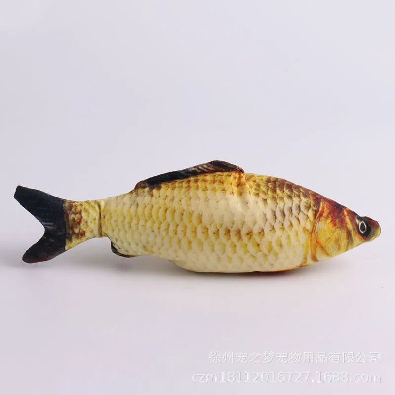 Interactive 3D Plush Fish Catnip Toy