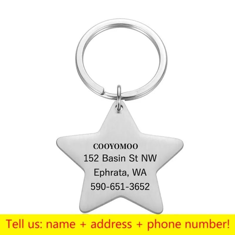 Personalized Engraved Pet ID Tag Bone Shape