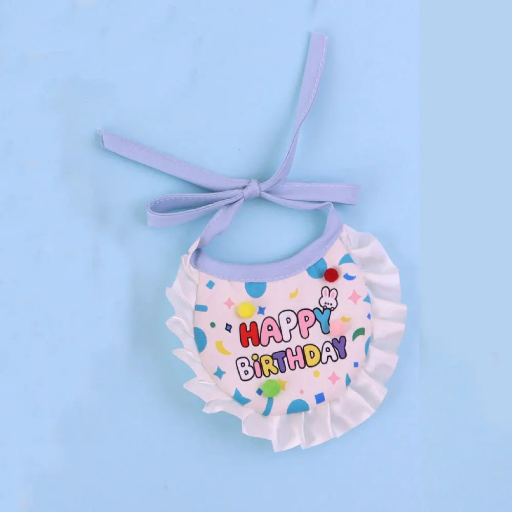 Pet Birthday Hat and Bib Party Costume Set