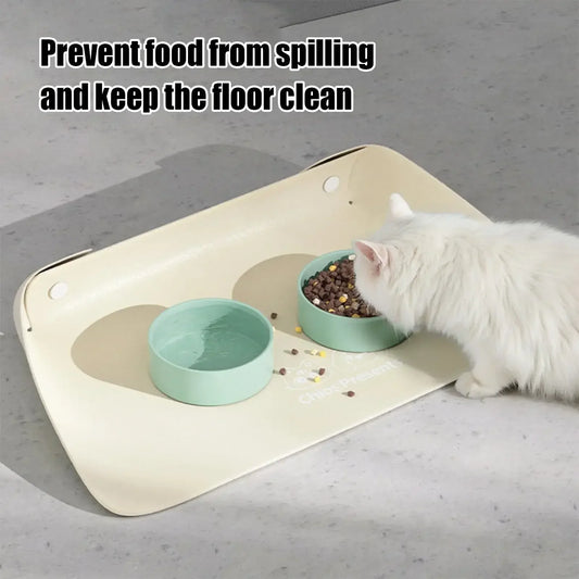 Foldable Waterproof Leather Pet Feeding Mat