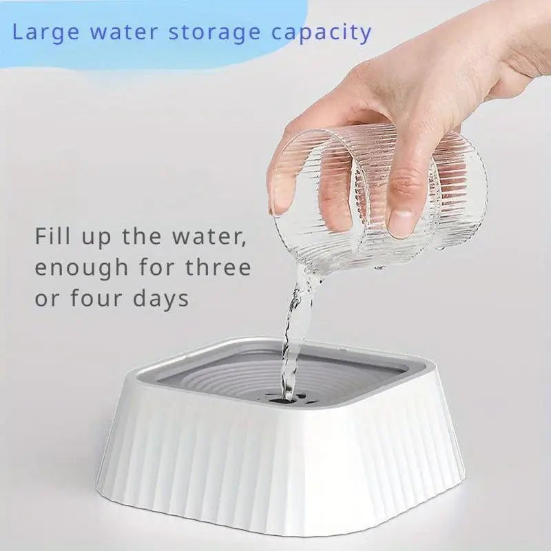 Splash-Proof Large Capacity Floating Pet Water Bowl