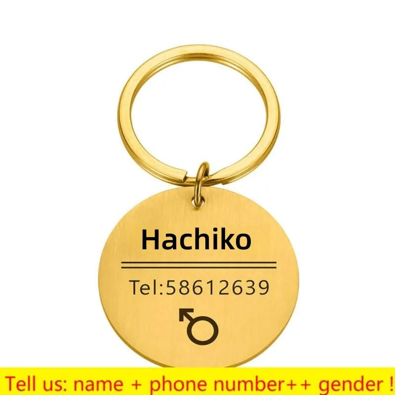 Personalized Engraved Pet ID Tag Bone Shape