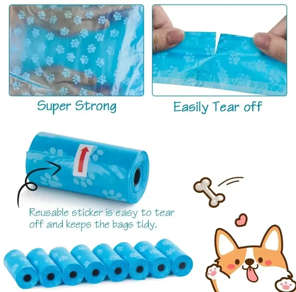 Multi-Color Pet Waste Bags and Dispenser Roll