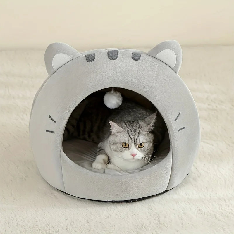 Cozy Cartoon Cat Bed and Puppy Cave Sofa