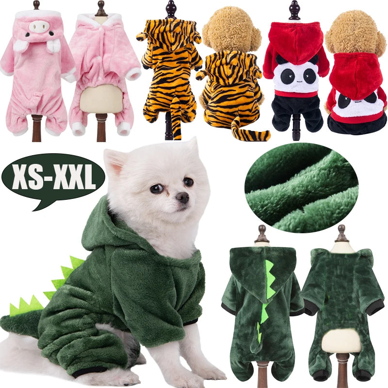 Soft Flannel Winter Dog Jumpsuit