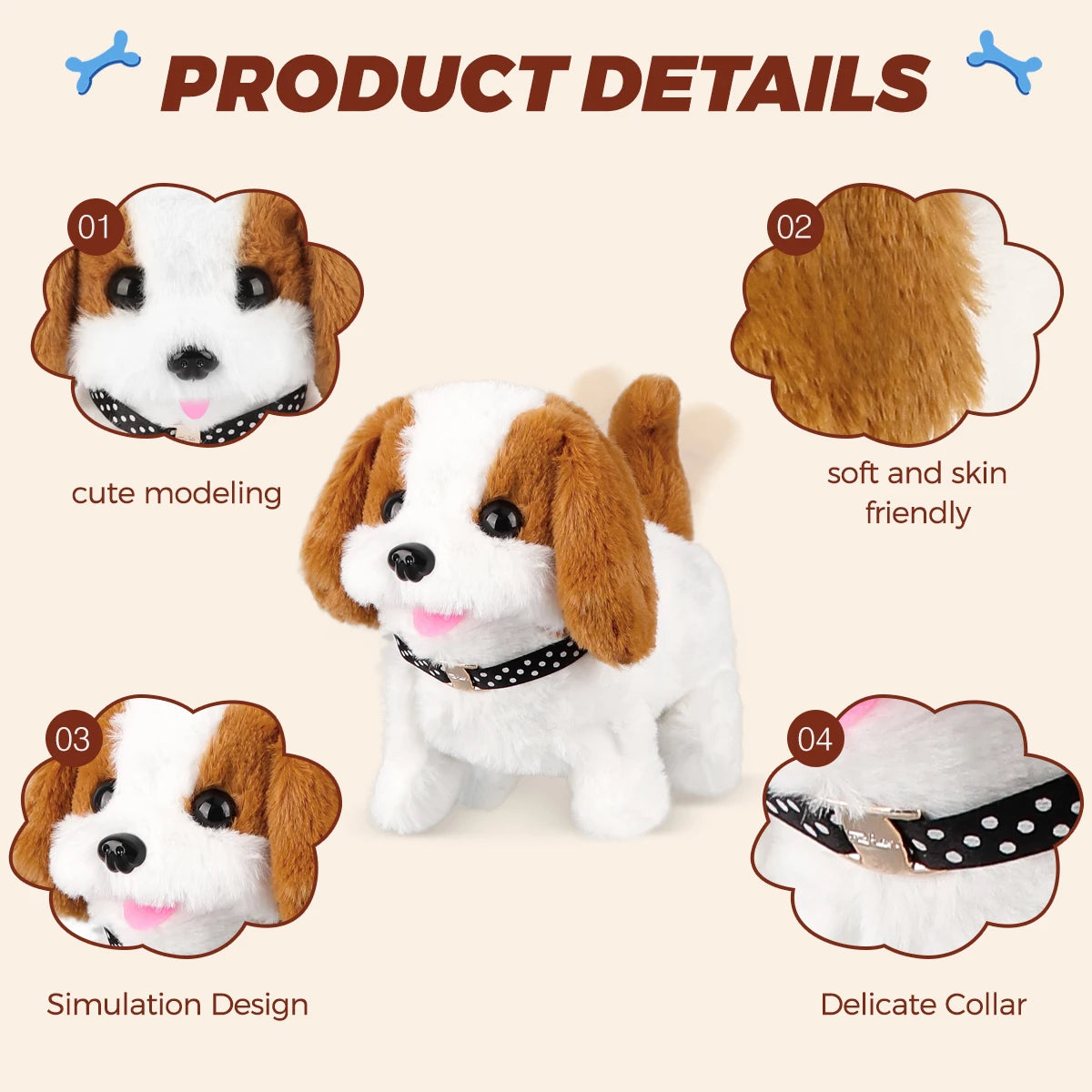 Electric Walking Plush Teddy Dog Toy