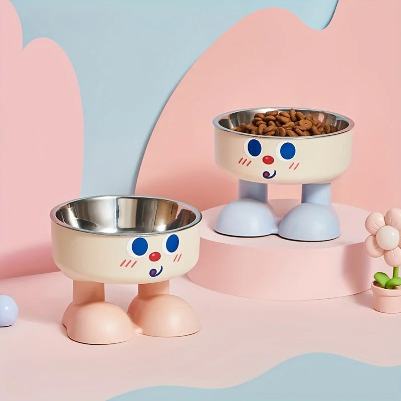 Elevated Anti-Tip Stainless Steel Pet Bowl