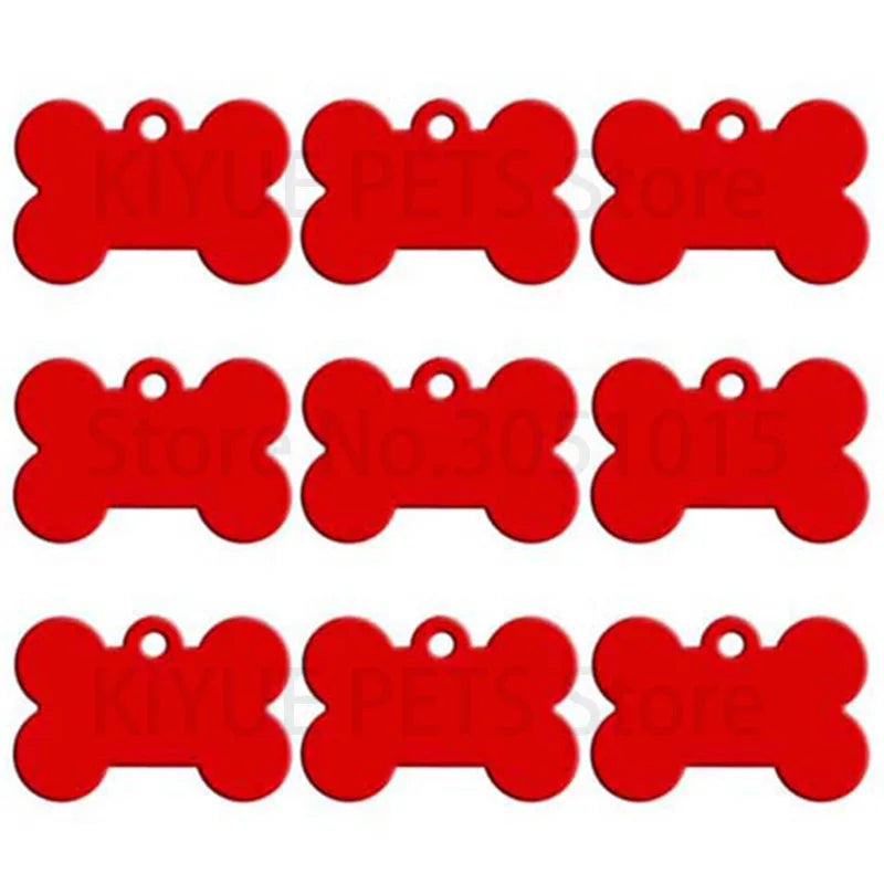 Personalized Engraved Bone Dog ID Tags 100 Pack