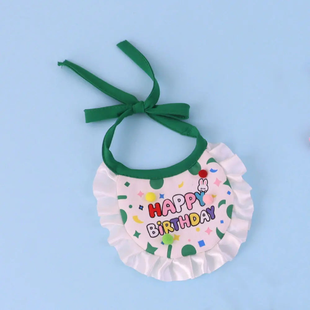Pet Birthday Hat and Bib Party Costume Set