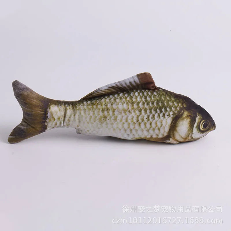 Interactive 3D Plush Fish Catnip Toy