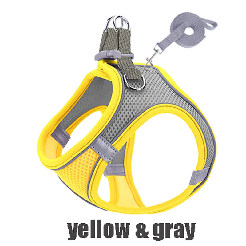 Reflective Adjustable Dog Harness And Leash Vest