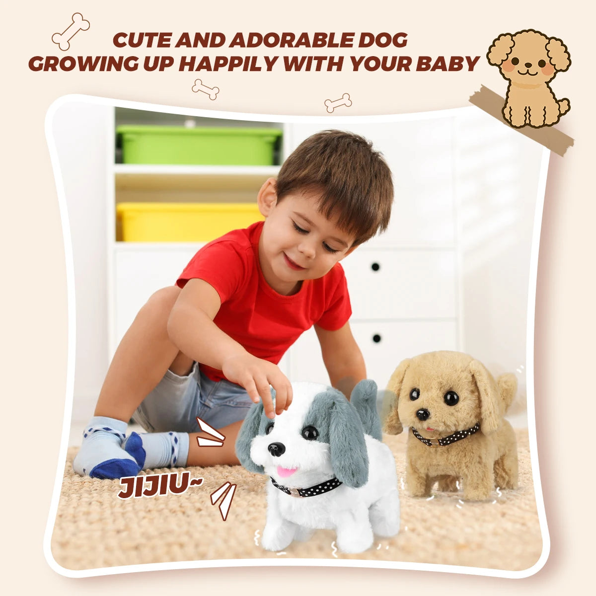 Electric Walking Plush Teddy Dog Toy