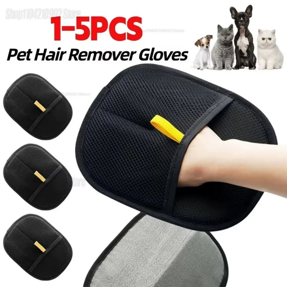 Double Sided Pet Hair Grooming and Deshedding Gloves