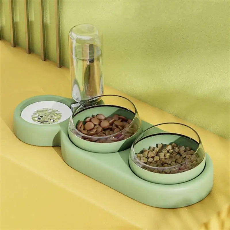 Triple Bowl Automatic Pet Water Dispenser and Feeder
