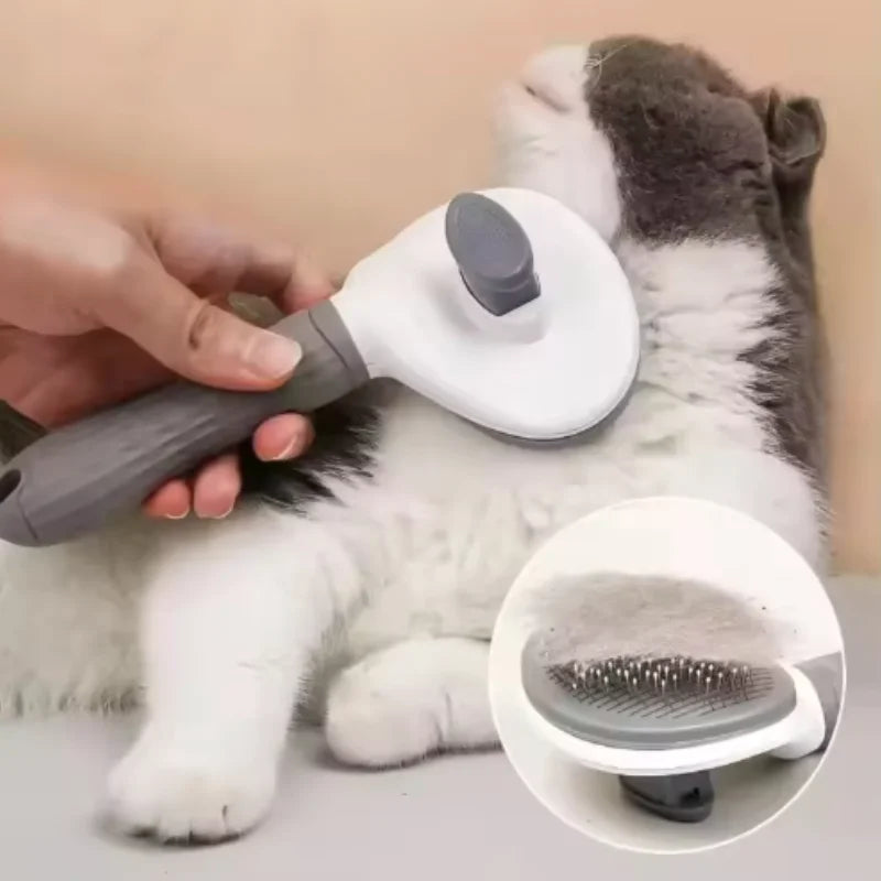 Self-Cleaning Pet Grooming Brush and Hair Remover
