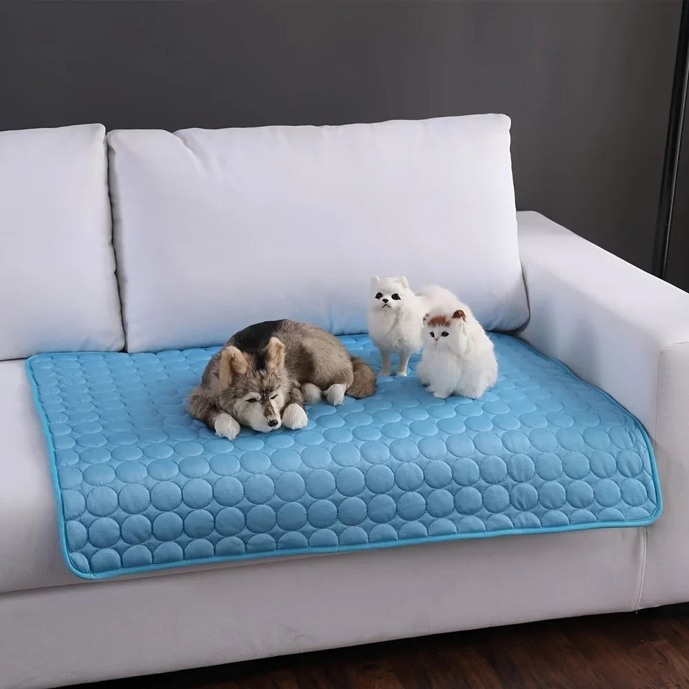 Extra Large Dog Cooling Mat and Ice Pad Blanket