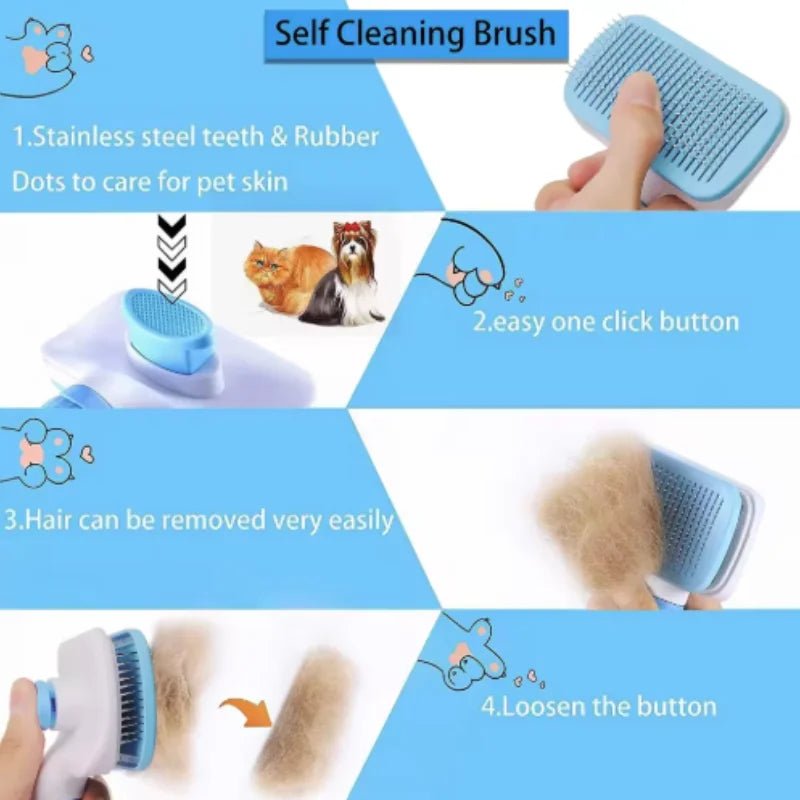 Pet Grooming and Hair Removal Bath Brush