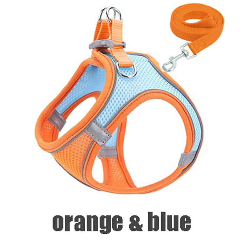 Reflective Adjustable Dog Harness And Leash Vest