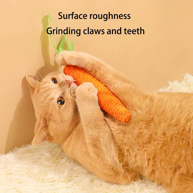 Carrot Chew Resistant Cat Teething Toy