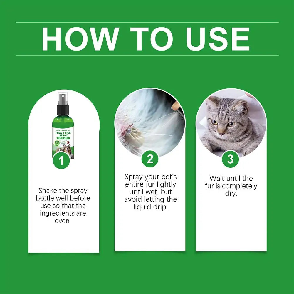 Gentle Pet Insect Repellent Spray for Fleas and Mites
