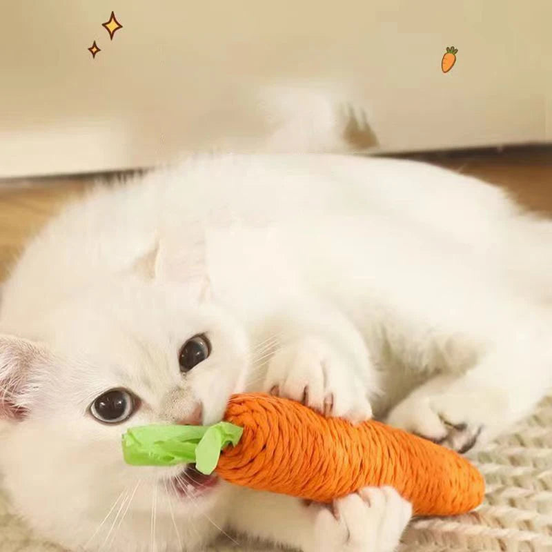 Carrot Chew Resistant Cat Teething Toy