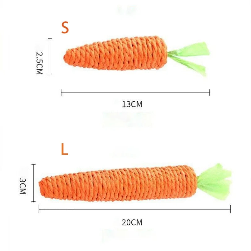 Carrot Chew Resistant Cat Teething Toy