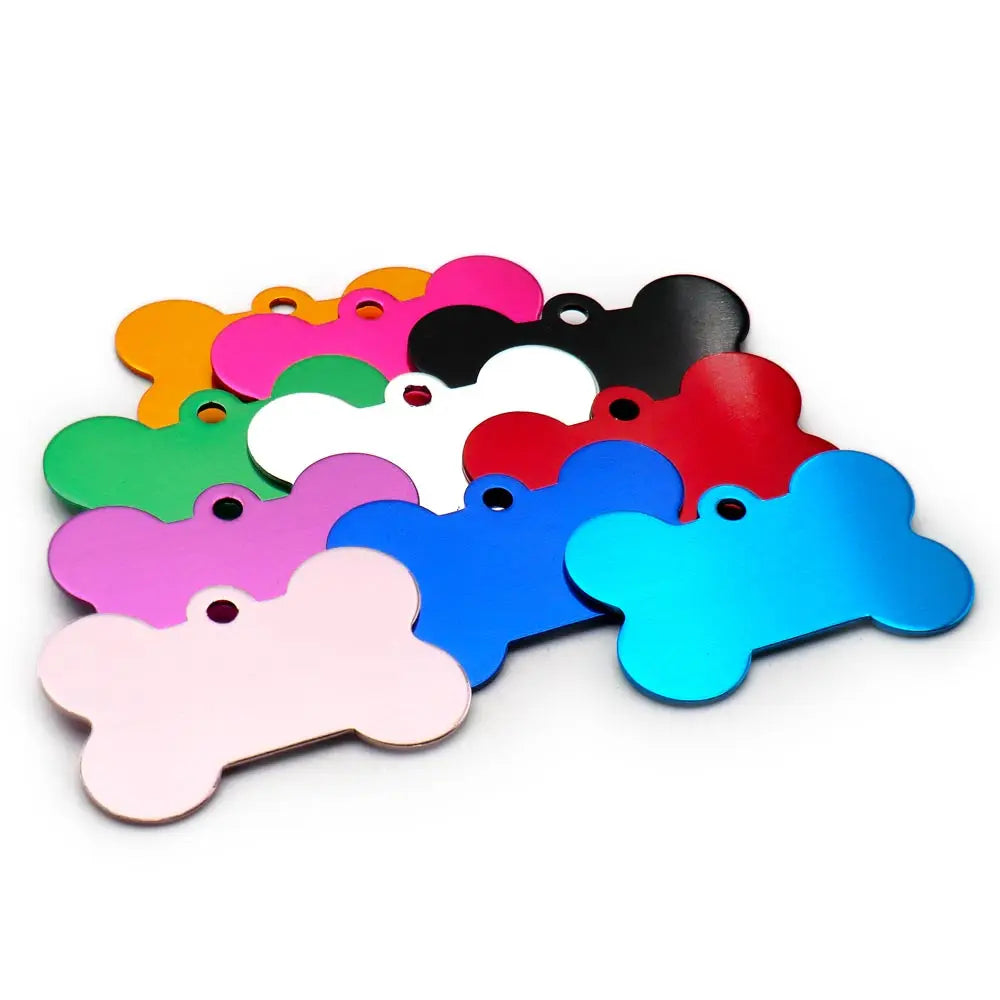 Personalized Engraved Bone Dog ID Tags 100 Pack