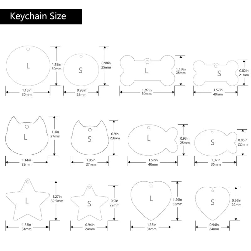 Personalized Engraved Pet ID Tag Bone Shape
