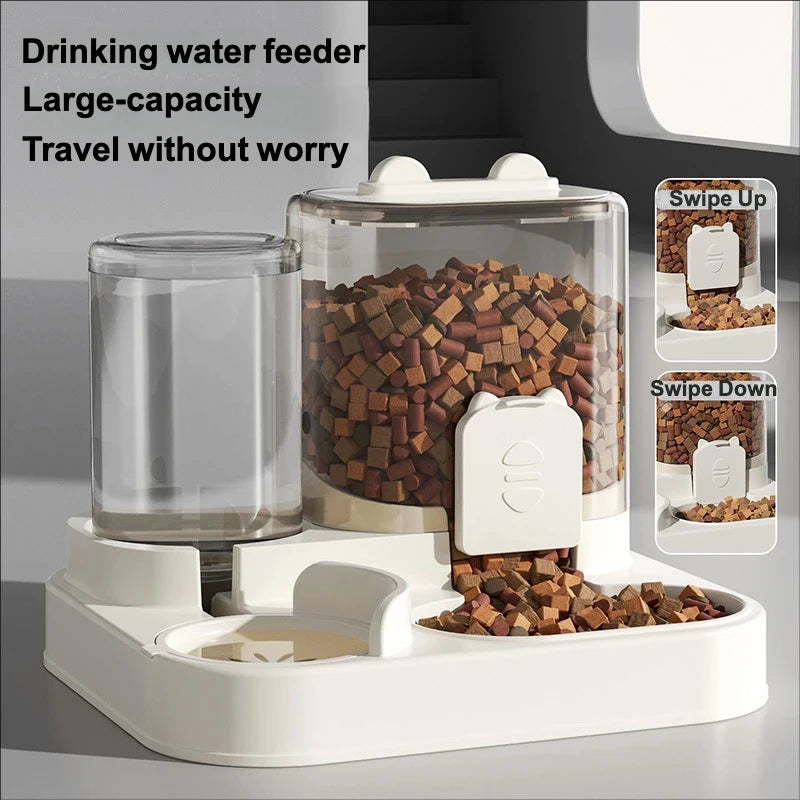 Automatic Pet Feeder and Water Fountain Bowl