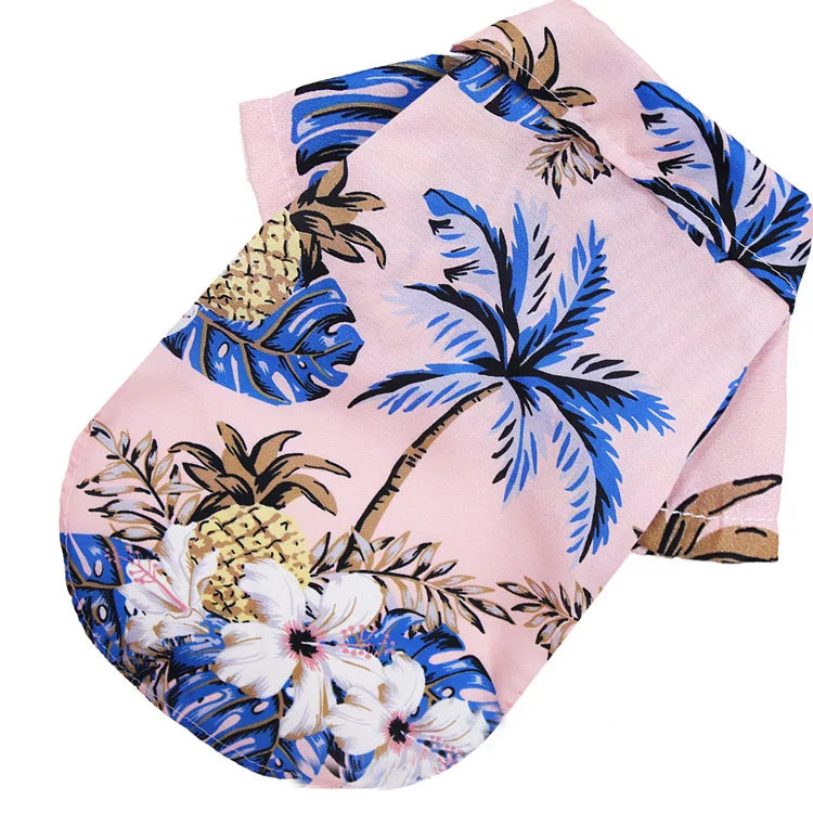 Hawaiian Style Summer Beach Dog Shirt
