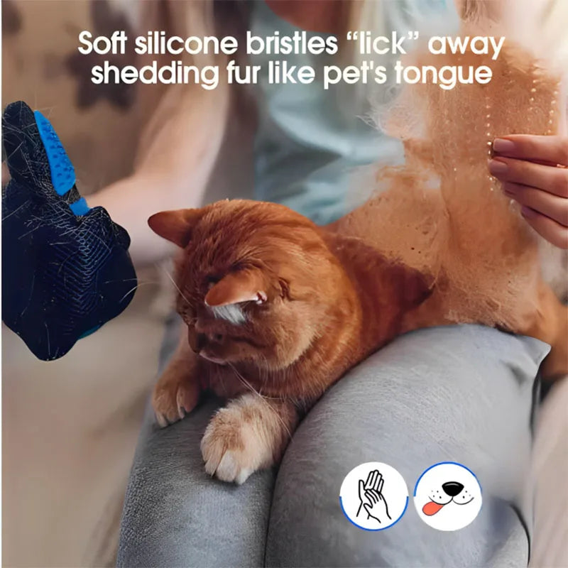 Pet Grooming and Deshedding Glove Brush